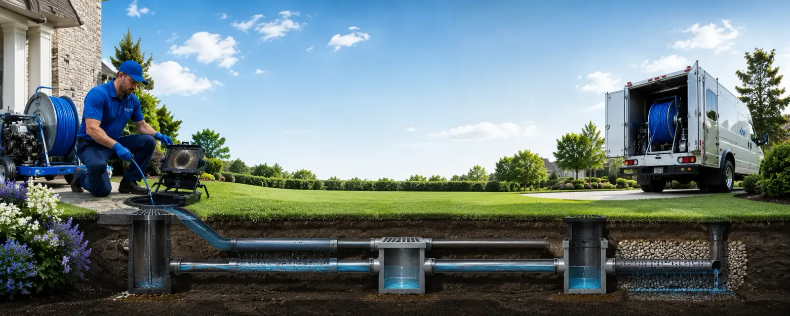 Outdoor drain cleaning information for El Portal, CA